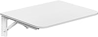 HOOBRO Wall Mounted Folding Table Drop Leaf Desk for Small Spaces, Kitchen Office Laundry - White WT054BZ01