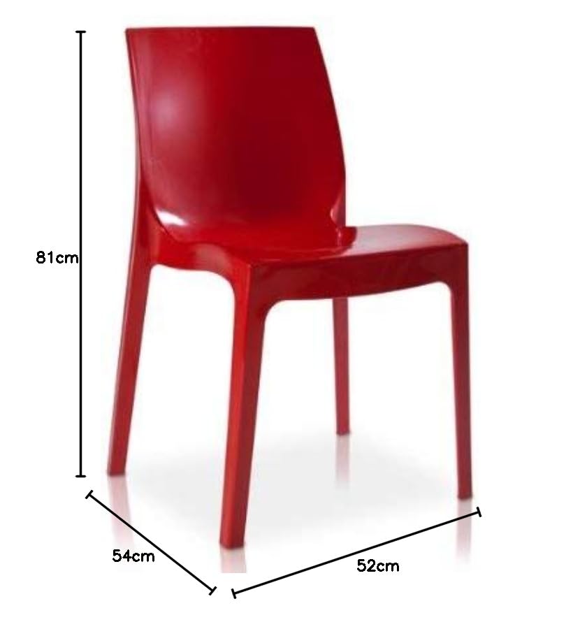 Sedia Ice Gialla Impilabile - Design Moderno, Per Interni/Esterni, Leggera E Resistente - Foto 5