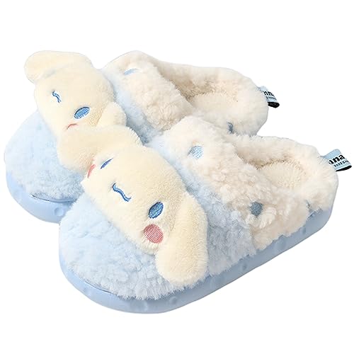 Kawaii Slippers for Women Girls Fuzzy Cute House Shoes Warm Fluffy Indoor Outdoor Slippers