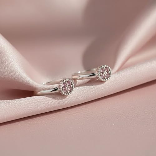 Image of SATKOTI 925 Silver Toe Rings for Women | Adjustable Pure Metal Bichiya with AAA Quality CZ Stone| BIS Hallmarked Jewelry with Authenticity Certificate | Pair of 2 Metti