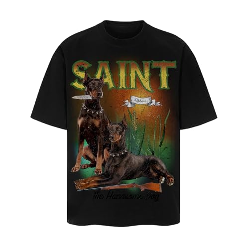 Arnodefrance Unisex Vintage Graphic Tshirt Saint The Handsome Dog Printing...