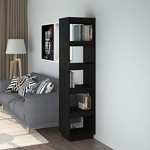 Homgoday Armadietto per libri, grigio cemento, 40 x 35 x 180 cm, in