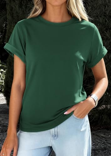 Image of PRETTYGARDEN Womens Summer Tops Short Sleeve Shirts