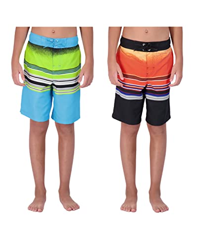 Tony Hawk Boys Swim Trunks 2 Pack Swim Suit For Kids Boys’ Swimwear And Bathing Suit Swim Shorts For Children (8, Black-Blue) #TOP30