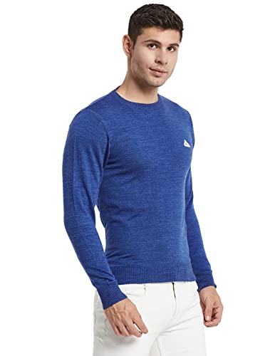 Image of Monte Carlo Mens Blend Wool Solid Round Neck Pullover