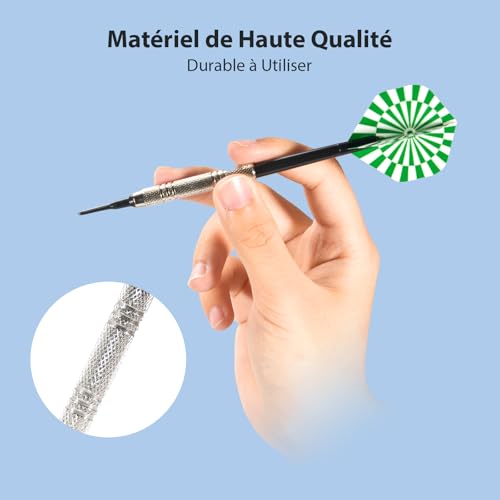 Elalove 12 Stück Soft Dartpfeile 14g mit Kunststoffspitze – Inklusive 100 Ersatzspitzen – Leicht und langlebig für Dartspiel