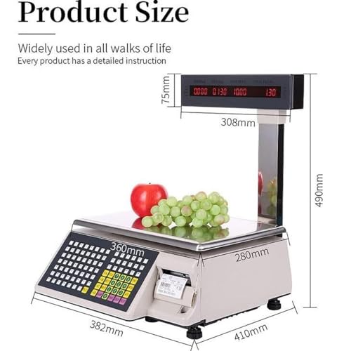 Báscula digital con impresora para supermercados miniatura 3