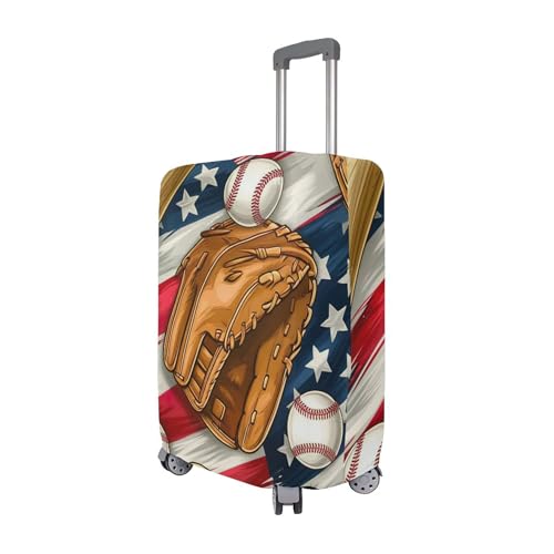 Joisal Cool Luggage Cover for Suitcase Protector Trip Personalized Vintage Baseball Gloves Travel Luggage Accessories, XL, Fits 29-32 Inch Case3