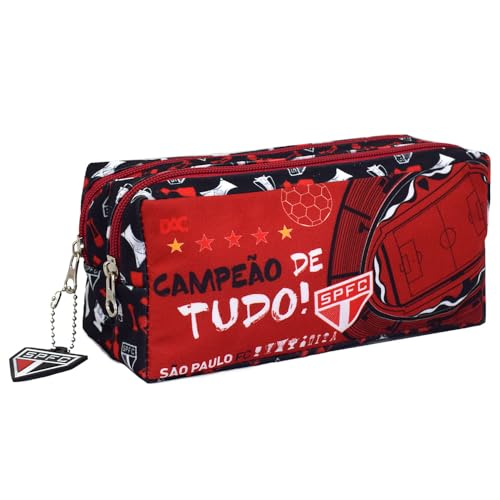 DAC - Estojo Duplo com 2 Zíperes em Tecido - São Paulo FC
