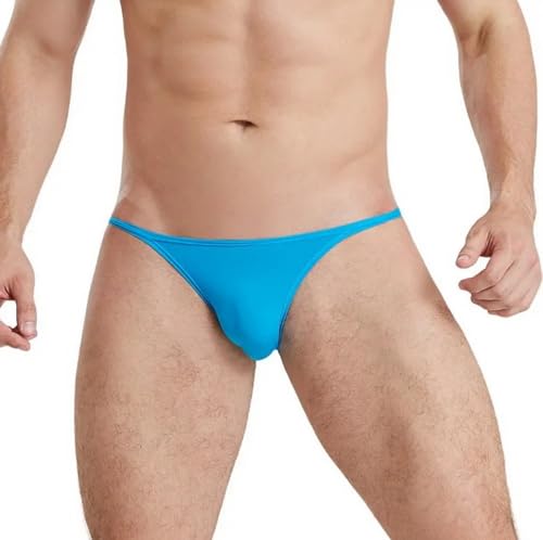 Men Sexy Underwear Transparent Panties Gay Breathable Briefs Male Mesh Low-waist High Fork Bikini4