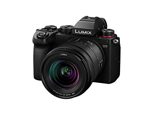 Panasonic LUMIX S5 24.2MP 4K S Series Full Frame Mirrorless Digital Camera Kit with C4K/4K 60p/50p Video Recording, Dual I.S. 2 and 20-60mm F3.5-5.6 Lens (DC-S5KGN-K)