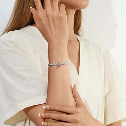 Image of GNOCE Pet Dog Bowl Bead Charm For Women, S925 Sterling Silver Bead Charm NecklaceBracelet for Her, Jewelry Gift