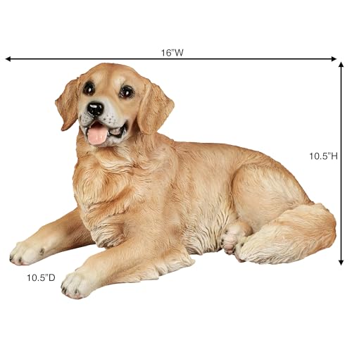 Escultura realista perro Golden Retriever miniatura 3