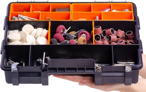Image of GION 21 Compartments Wrench Socket Storage Box Car Boat Motorcycle Repairing Small Tools Storage Box, Multi Tools Storage Case Plastic Hardware Toolbox (1Pcs)