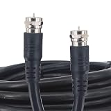 Kaunosta RG6 Coaxial Cable 16.5FT/5M F Male to F Male Indoor/Outdoor Satellite Waterproof TV Aerial Cable for Satellite Receivers Sky Q HD and Freesat Modems Digital TV Broadband Internet 1pcs