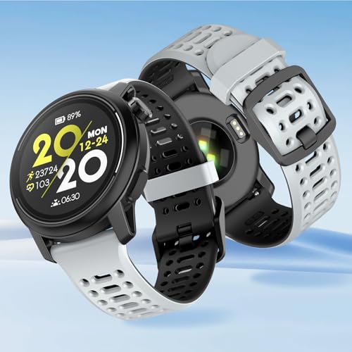 ISABAKE Pasek do smartwatcha Coros Pace 3/Apex 2 Pro/Apex Pro/Apex 46 mm - silikonowy pasek wymienny 22 mm