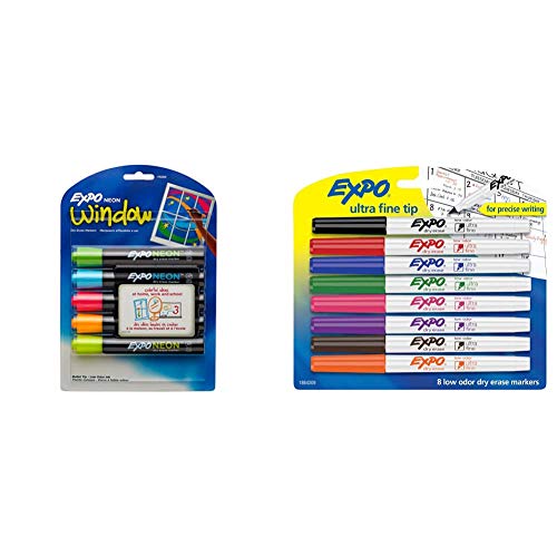 Expo Dry Erase Neon Markers Bullet Tip Dry Erase Markers Whiteboard