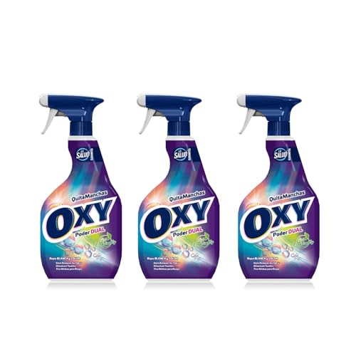 pack de 3 Quitamanchas Spray Poder Dual 750ml -| Efectivo en Ropa Blanca y Color | Elimina Manchas Difíciles y Olores con Oxígeno Activo | Sin Lejía