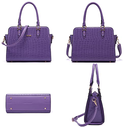 Image of Qiyuer Satchel Purses For Women Handbag And Wallet Set Tote Bag | Premium Vegan Leather,Matching Wallet,RFID Blocking,Work,Casual