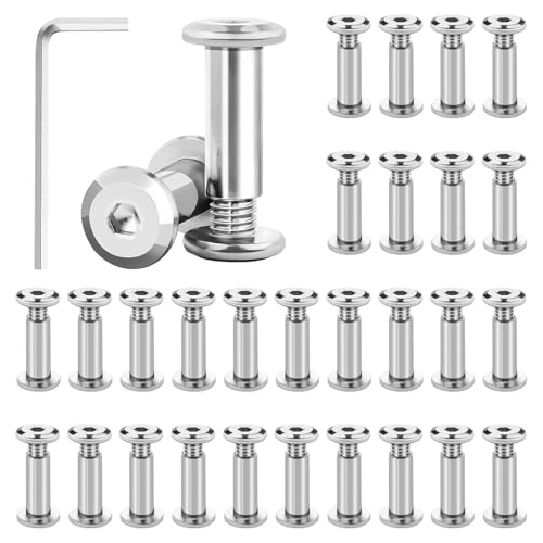 Qichan 30 Stück Verbindungsschrauben M6 x 20 mm