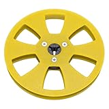 Vvikizy 1/4 5 Inch Empty Tape Reel, ABS Replacement Reel for to Tape Players with 6 Holes, Compatible with Studer (Yellow)