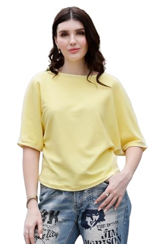 Image of Zilcon Womens Half Ballon Sleeve t-Shirt Tops Boat Neck Loose Fit Casual Workout T-Shirts