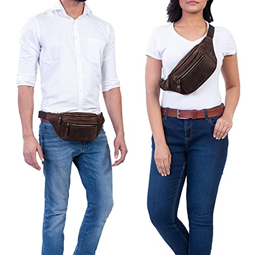 Riñonera vintage para festival STILORD Portland bolso cruzado de cuero 2