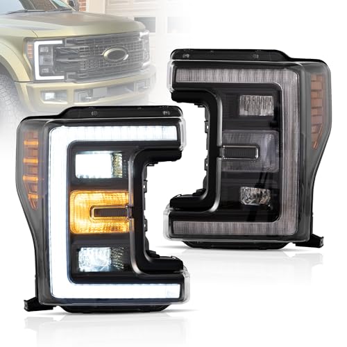 VLAND Projector Headlights for Ford F250 F350 F450 F550 2017 2018 2019 Super Duty Fourth Generation