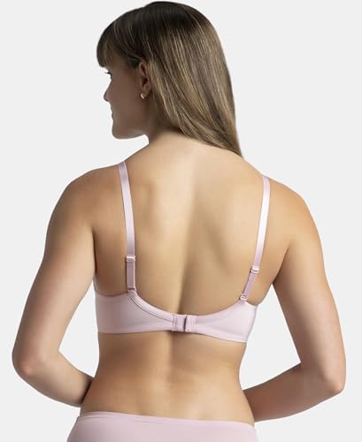 Image of Jockey 1816 Women Wirefree Padded Soft Touch Microfiber Elastane Stretch Full Coverage T-Shirt Bra with Lace Styling