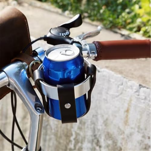 Porte-bouteille pour vélo rétro en acier inoxydable poli pour cyclisme