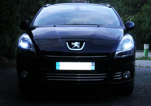 RZG 2 x biała żarówka HP24W HPY24W G4 50 W LED światło boczne do jazdy dziennej DRL dla C5 3008 5008