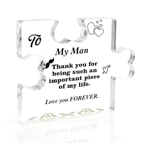 Gifts for Him Boyfriend Gifts BF, To My Love Husband, Acrylic Desk Decor Wedding Anniversary Birthday Gift for Men Boyfriend Couples, Love You Sentimental Gift for Him Valentines Day Valentines