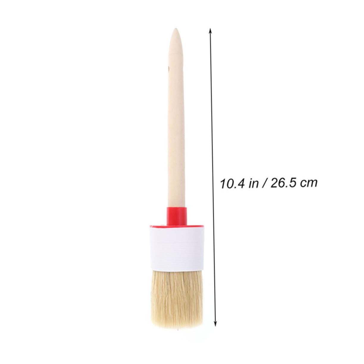 Happyyami 4-Piece Set Bristle BBQ Brush for Sauce Grill Accessories Basting Brush for Cooking Wooden Handle Round Bristle Random