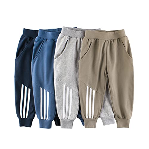 HILEELANG Toddler Boy Sweatpants Kids Sport Jogger Cotton Casual Active Playwear Sweats Pants 2-Pack2