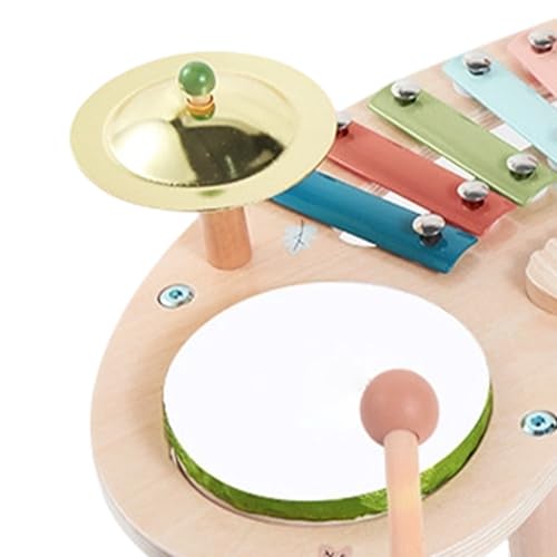 Instrumentos musicales para niños con xilófono infantil de madera y percusión rítmica 7