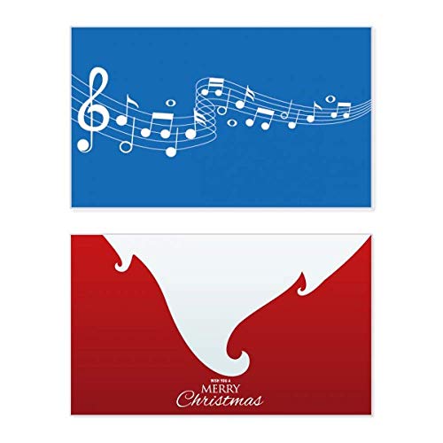 Carte de Noël vintage Blue Jumpg Music 5-le Staff Holiday Joyeux Noël originale