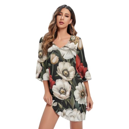 Robe swing d'été légère pour affiner la silhouette et camoufler les bras