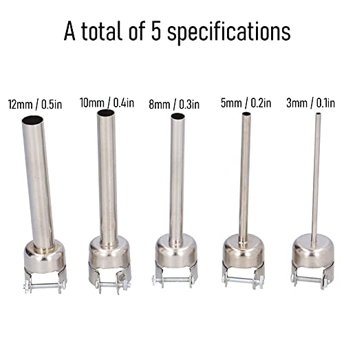 Srliya 5 Peças Kit de Bico de Pistola de Ar Quente Alongado Reto 850 BGA Estação de Dessoldagem Aces