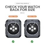 GARHIL-2Pack-Black-Hard-Case-Compatible-with-Apple-Watch-Series-3-Series-2-Hard-PC-Case-Slim-Tempered-Glass-Screen-Protector-Overall-Protective-Cover-for-iwatch