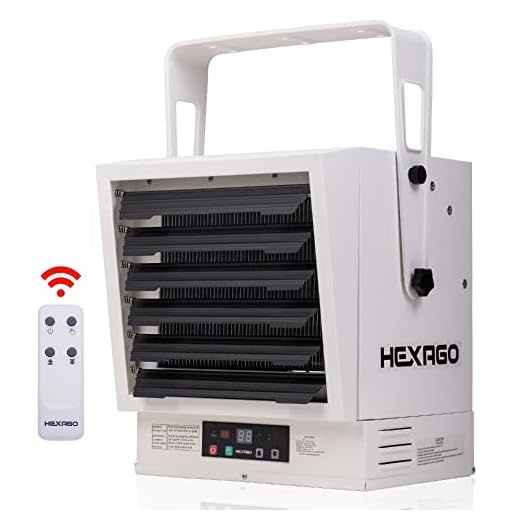 Hexago 10000W Industrial Indoor 240V Electrical Garage Heater Hardwire Space Heater w Remote, Thermostat and Timer, ETL Listed