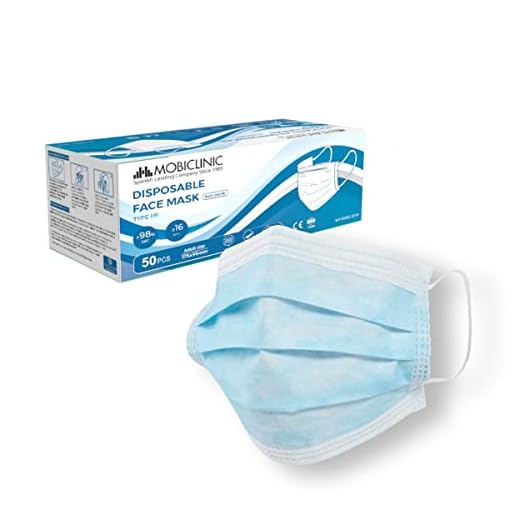 Mobiclinic Mascarillas Quirúrgicas IIR, 50 uds, Marca Española, Mascarillas médicas homologadas, 3 capas, Alta eficiencia filtración bacteriana 99,8%, norma EN 14683:2019, Marcado CE