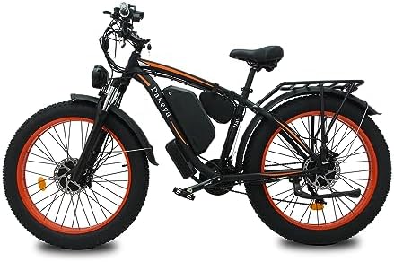 Dakeya da06 Electric Bicycle 2000W Dual Motor 35MPH AWD Ebike 48V 22.4Ah Mountain Snow E Bike 26 Dakeya da06 Electric Bicycle 2000W Dual Motor 35MPH AWD Ebike 48V 22.4Ah Mountain Snow E Bike 26″ Fat Tire 21 Speed MTB for Trail Riding Excursion Commute