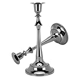 adornos de navidad con copas y velas El elegante candelabro en forma de cuerno es romántico y hermoso, delicado y elegante.