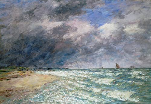 Affiche toile Eugène Boudin Navires de la Seine pour décoration salon