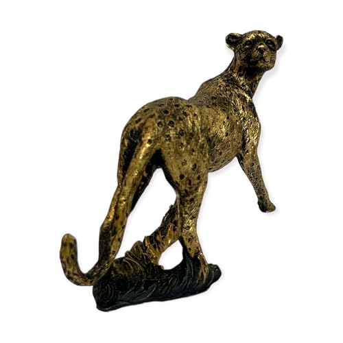 Image of AUGEN Polyresin Cheetah Statue Showpiece for Home Decor Decoration and Gifting (6966E4, 15cm)