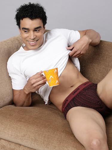 Image of Levi's 021 Brief for Men | Cotton Stretch Fabric | Printed Men's Underwear | Breathable | Anti-Roll Waistband | Extra Supportive Gusset | Functional Fly | Dual Layer 3D Pouch | Tagless | Pack of 3
