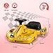 WIZAURA Electric Wiggle Car, 12V Kids Ride On Toys for Ages 3 and Up, Racing Toy 360° Spin with Anti-Rollover, LED Lights, 2 Speeds, 120 LBS. Yellow.