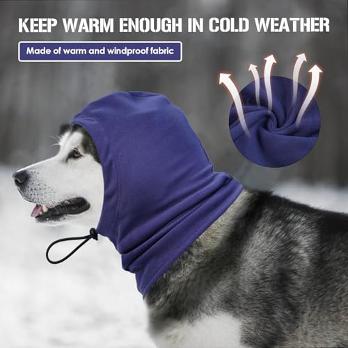 Katzinst Schallschutz Schal Hund, Ohrenschutz Hund, Silvester Gehörschutz Kleine Hunde, Angstlinderung und Beruhigung von Hundeohren,Reduziert Lärm, Feuerwerk, Hundemütze für Kleine Hunde (Lila, S)
