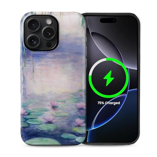Coque magnétique iPhone 15 Pro Max antichoc double couche design lotus