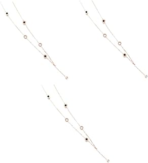 KESYOO 3pcs Gold Jewelry for Women Statement Necklace Roman Numerals Fashion Design Pendant Necklace